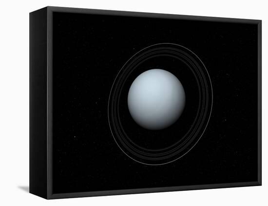 Artist's Concept of Uranus and its Rings-Stocktrek Images-Framed Premier Image Canvas
