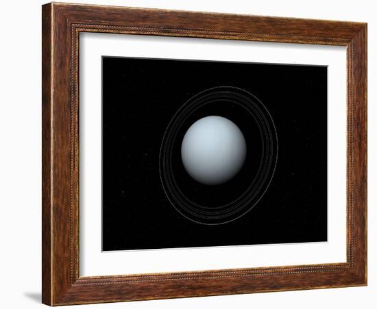 Artist's Concept of Uranus and its Rings-Stocktrek Images-Framed Photographic Print