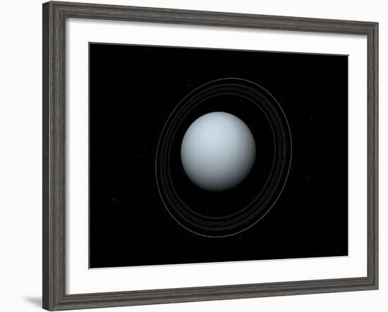 Artist's Concept of Uranus and its Rings-Stocktrek Images-Framed Photographic Print