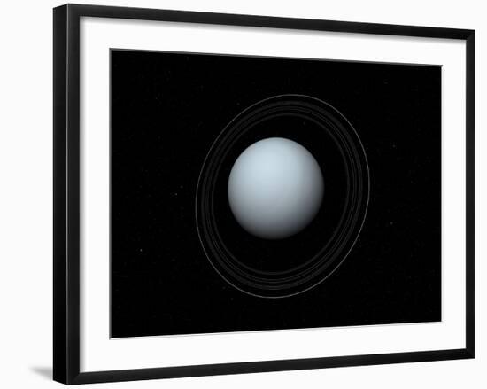 Artist's Concept of Uranus and its Rings-Stocktrek Images-Framed Photographic Print