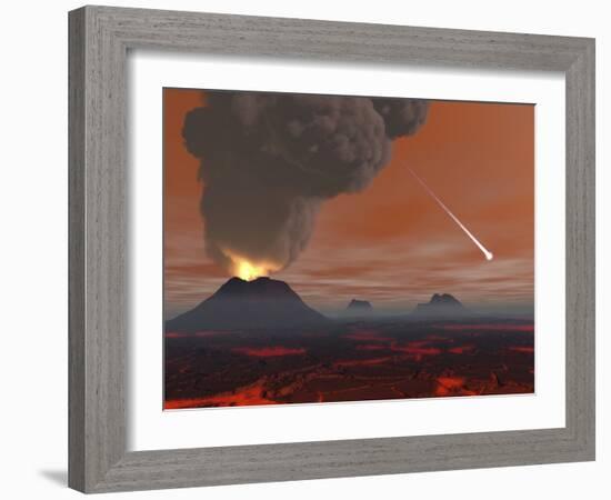 Artist's Concept Showing How the Surface of Earth Appeared During the Hadean Eon-Stocktrek Images-Framed Photographic Print