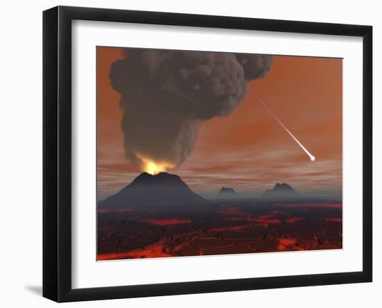 Artist's Concept Showing How the Surface of Earth Appeared During the Hadean Eon-Stocktrek Images-Framed Photographic Print