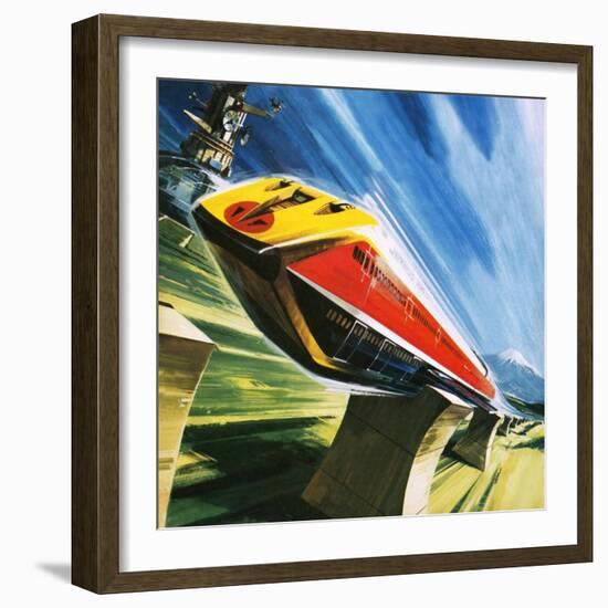 Artist's Conception of a Glider Train-Wilf Hardy-Framed Giclee Print