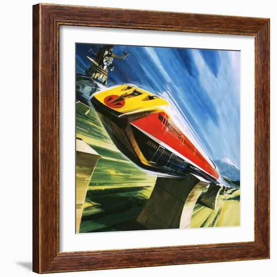 Artist's Conception of a Glider Train-Wilf Hardy-Framed Giclee Print