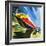 Artist's Conception of a Glider Train-Wilf Hardy-Framed Giclee Print