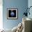 Artist's Depiction of a Cratered Moon in Space with a Nebula in the Background-null-Framed Premium Giclee Print displayed on a wall