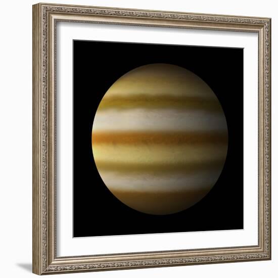 Artist's Depiction of a Gas Giant Planet Alone in Black Space-null-Framed Art Print