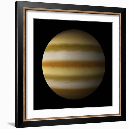 Artist's Depiction of a Gas Giant Planet Alone in Black Space-null-Framed Art Print