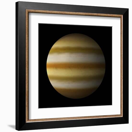 Artist's Depiction of a Gas Giant Planet Alone in Black Space-null-Framed Art Print