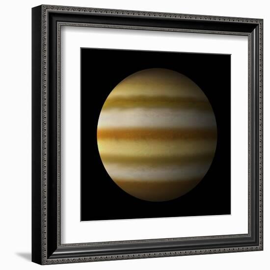 Artist's Depiction of a Gas Giant Planet Alone in Black Space-null-Framed Art Print