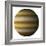 Artist's Depiction of a Gas Giant Planet on a White Background-null-Framed Art Print