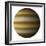 Artist's Depiction of a Gas Giant Planet on a White Background-null-Framed Art Print