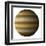 Artist's Depiction of a Gas Giant Planet on a White Background-null-Framed Art Print