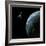 Artist's Depiction of a Satellite in Orbit around an Earth-Like Inhabited World-null-Framed Art Print