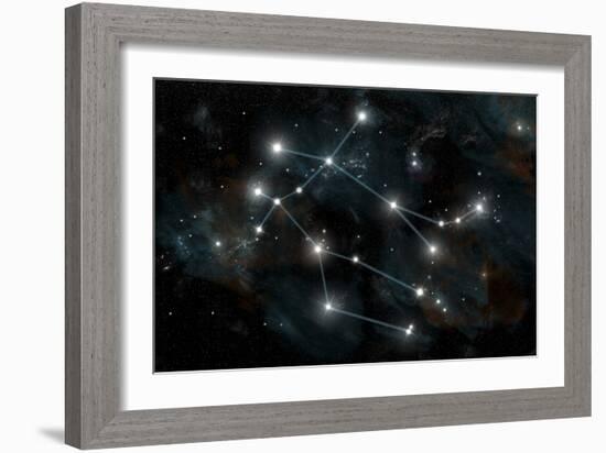 Artist's Depiction of the Constellation Gemini the Twins-Stocktrek Images-Framed Art Print