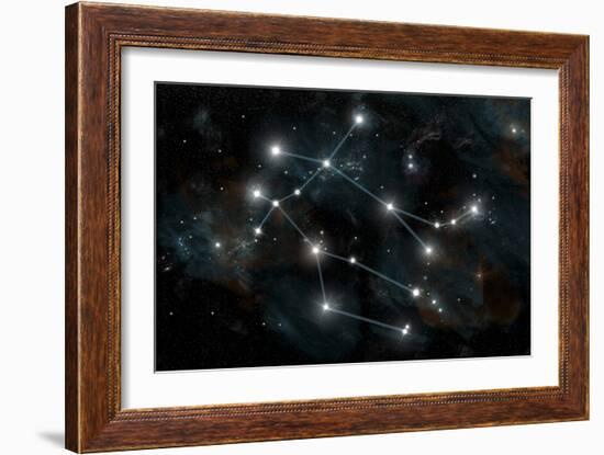 Artist's Depiction of the Constellation Gemini the Twins-Stocktrek Images-Framed Art Print