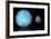 Artist's Depiction of the Difference in Size Between Earth and Kepler 22B-null-Framed Art Print