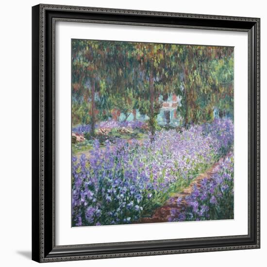 Artist's Garden at Giverny-Claude Monet-Framed Art Print