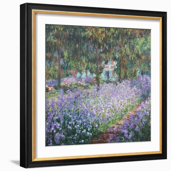 Artist's Garden at Giverny-Claude Monet-Framed Art Print