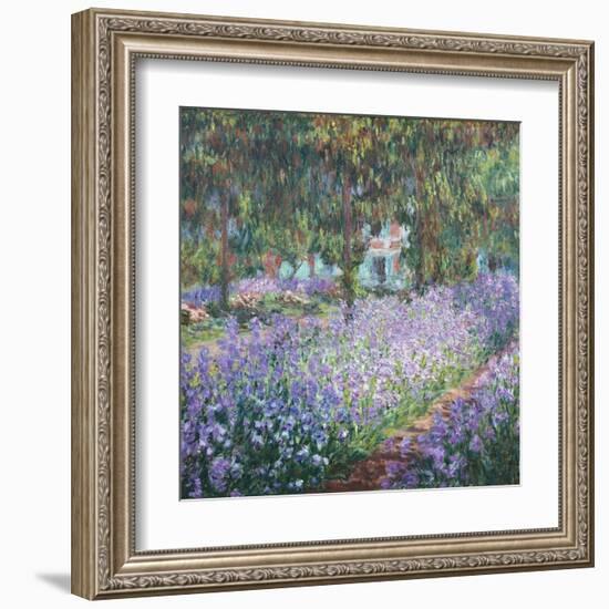 Artist's Garden at Giverny-Claude Monet-Framed Art Print