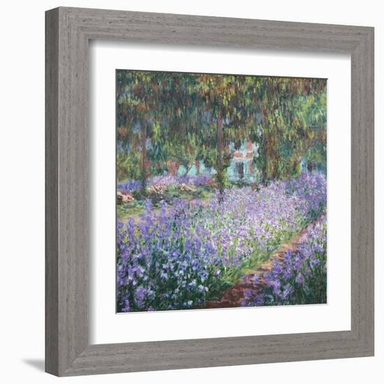 Artist's Garden at Giverny-Claude Monet-Framed Art Print