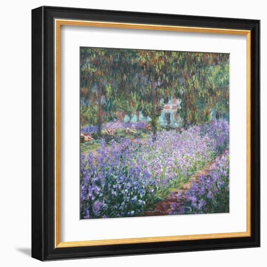 Artist's Garden at Giverny-Claude Monet-Framed Art Print