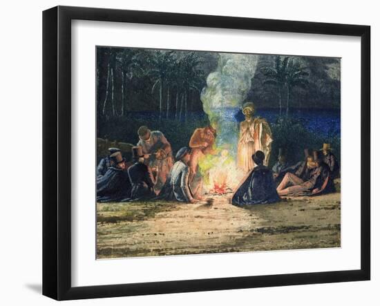 Artist's Halt in the Desert by Moonlight, C.1845 (See also 351541 and 3513432-Richard Dadd-Framed Giclee Print