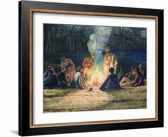 Artist's Halt in the Desert by Moonlight, C.1845 (See also 351541 and 3513432-Richard Dadd-Framed Giclee Print