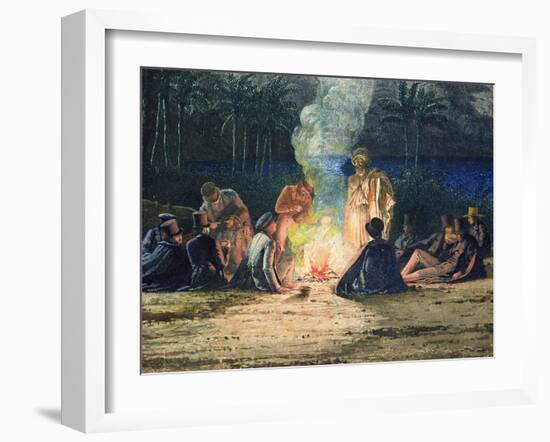 Artist's Halt in the Desert by Moonlight, C.1845 (See also 351541 and 3513432-Richard Dadd-Framed Giclee Print