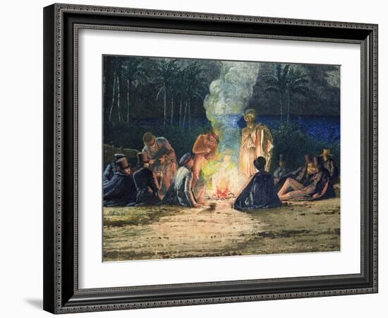 Artist's Halt in the Desert by Moonlight, C.1845 (See also 351541 and 3513432-Richard Dadd-Framed Giclee Print