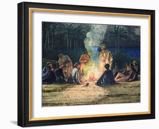 Artist's Halt in the Desert by Moonlight, C.1845 (See also 351541 and 3513432-Richard Dadd-Framed Giclee Print