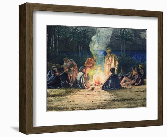 Artist's Halt in the Desert by Moonlight, C.1845 (See also 351541 and 3513432-Richard Dadd-Framed Premium Giclee Print