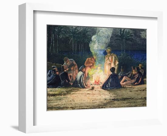 Artist's Halt in the Desert by Moonlight, C.1845 (See also 351541 and 3513432-Richard Dadd-Framed Premium Giclee Print