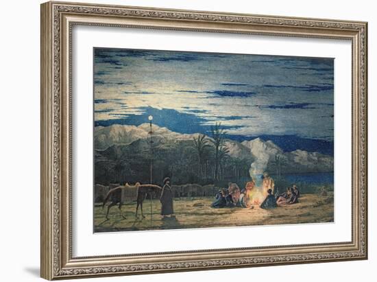 Artist's Halt in the Desert by Moonlight, C.1845-Richard Dadd-Framed Premium Giclee Print