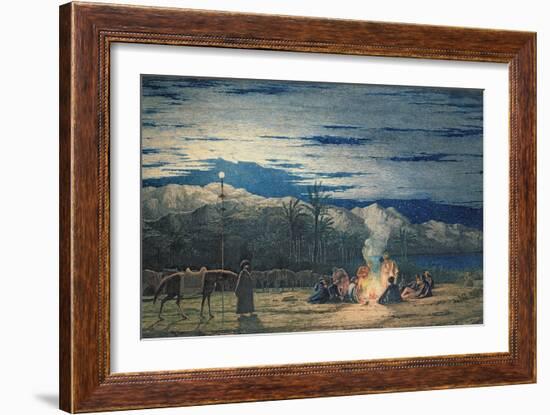 Artist's Halt in the Desert by Moonlight, C.1845-Richard Dadd-Framed Premium Giclee Print