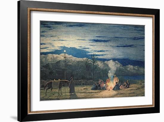 Artist's Halt in the Desert by Moonlight, C.1845-Richard Dadd-Framed Premium Giclee Print