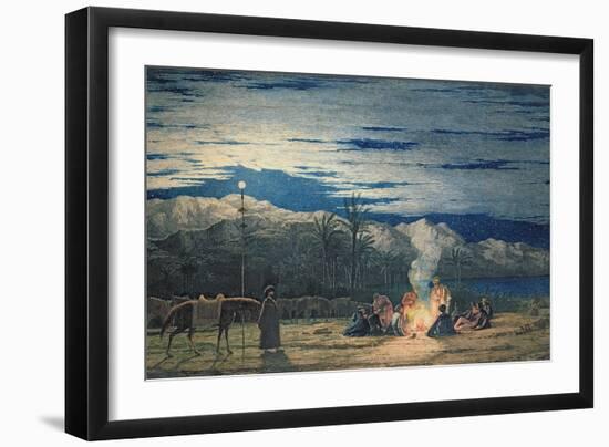 Artist's Halt in the Desert by Moonlight, C.1845-Richard Dadd-Framed Premium Giclee Print