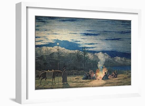 Artist's Halt in the Desert by Moonlight, C.1845-Richard Dadd-Framed Premium Giclee Print