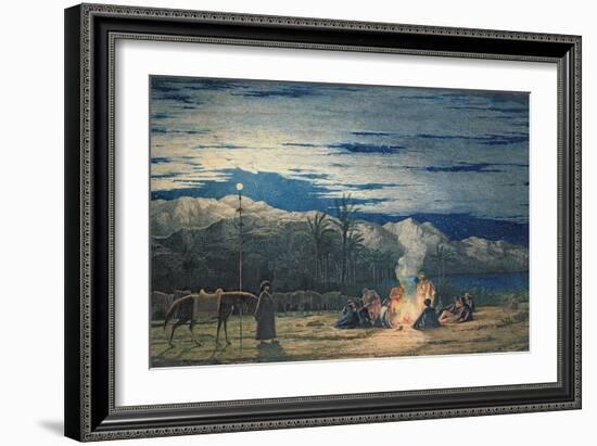 Artist's Halt in the Desert by Moonlight, C.1845-Richard Dadd-Framed Giclee Print