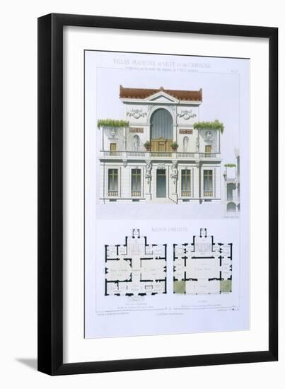 Artist's House, from 'Villas, Town and Country Houses Based on the Modern Houses of Paris', C.1864-Leon Isabey-Framed Giclee Print