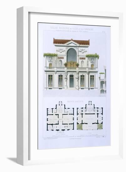 Artist's House, from 'Villas, Town and Country Houses Based on the Modern Houses of Paris', C.1864-Leon Isabey-Framed Giclee Print