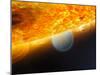 Artist's Impression of a Jupiter-Size Extrasolar Planet Being Eclipsed by its Parent Star-Stocktrek Images-Mounted Photographic Print