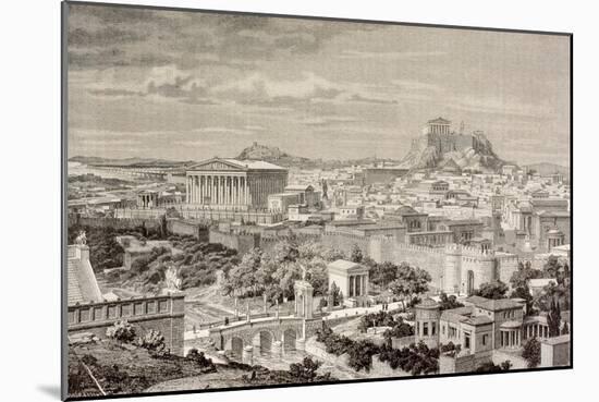 Artist's Impression of Athens, at the Time of the Emperor Hadrian, from 'El Mundo Ilustrado',…-European School-Mounted Giclee Print