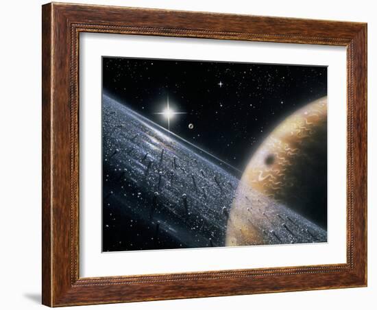 Artist's Impression of Jupiter & Its Ring-David Hardy-Framed Photographic Print