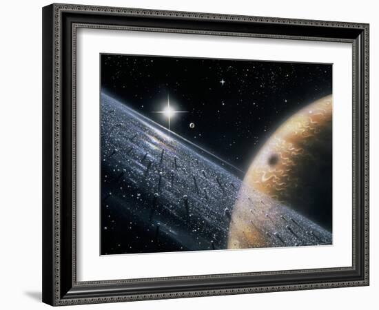 Artist's Impression of Jupiter & Its Ring-David Hardy-Framed Photographic Print