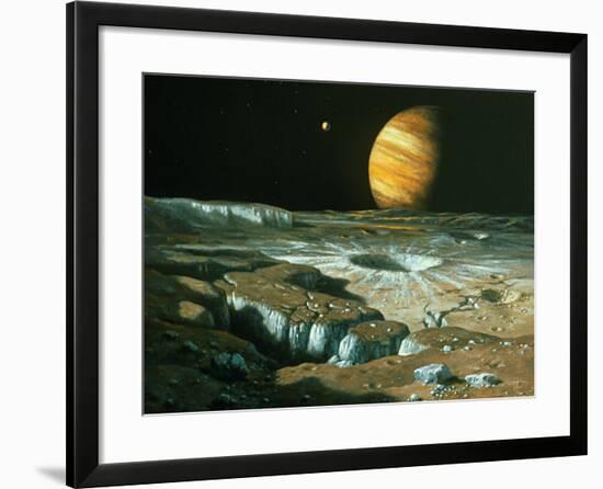 Artist's Impression of Jupiter Over Europa-Ludek Pesek-Framed Photographic Print