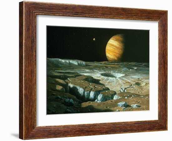 Artist's Impression of Jupiter Over Europa-Ludek Pesek-Framed Photographic Print