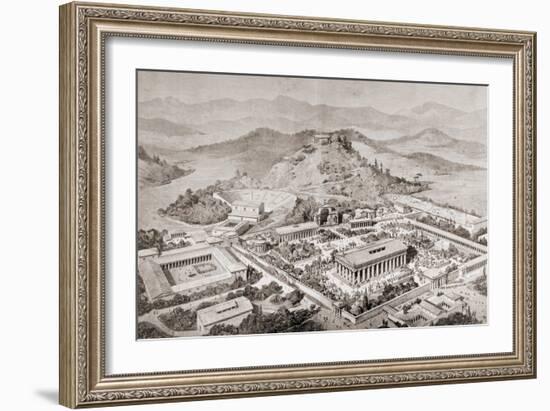 Artist's Impression of Olympia, Greece, at the Time of the Ancient Olympic Games, from 'El Mundo…-European School-Framed Giclee Print