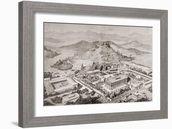 Artist's Impression of Olympia, Greece, at the Time of the Ancient Olympic Games, from 'El Mundo…-European School-Framed Giclee Print