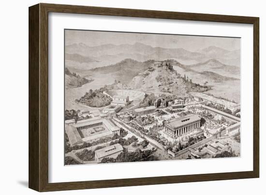 Artist's Impression of Olympia, Greece, at the Time of the Ancient Olympic Games, from 'El Mundo…-European School-Framed Giclee Print